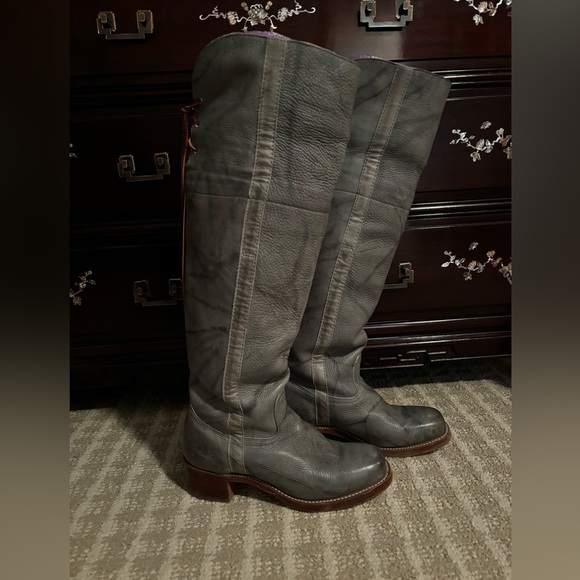 Frye Campus OTK boot- rare grey. Size 9 women - Picture 2 of 9